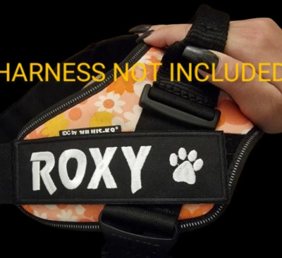 1 Personalised EMBROIDERED NAME LABEL patch/tag for julius k9 dog harness SMALL