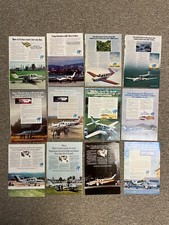 1970s Print Ad Lot of 12 Beechcraft - Airplane Travel Business Wichita 10x7