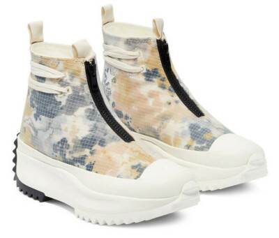 Converse Washed Florals Run Star Hi Top Boot, 170776C Multi Sizes Egret/Wht/Blk 