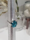 Sarah Coventry Vintage Powder Blue Sterling Silver Adjustable Ring