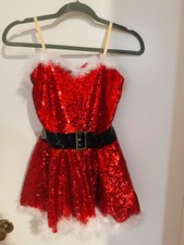 girls figure skating dress red size 10-12