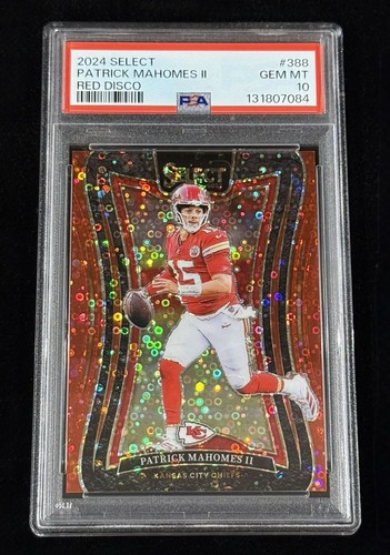 Patrick Mahomes II 2024 Panini Select Red Disco Prizm #’d/49 PSA 10 GEM MINT
