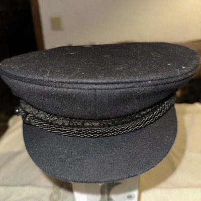 Alt Uniform Stoff Mütze Anker Knopf Gr.60 Seefahrt Marine Ernst Brendler Hamburg