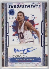 2023 Topps Motif Endorsements Ultramarine Blue 37/49 Maurice Cheeks Auto HOF v9t