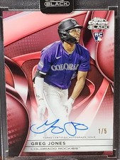 2025 Topps Chrome Black Red Refractor Greg Jones CBA-GJ AUTO Rockies  /5