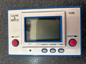 Vintage Nintendo Game & Watch Fire RC-04 Silver Series Japan 1980 Game Console