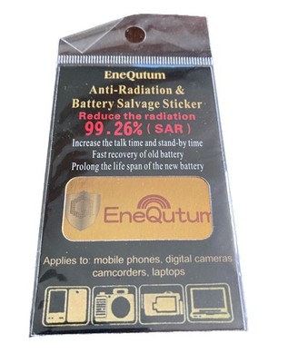 Anti-Radiation & Battery Salvage sticker. EneQutum. New