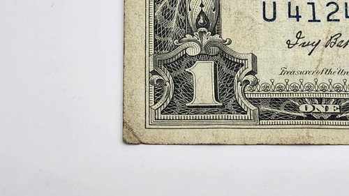 1957 US 1 Dollar Banknote - Silver Certificate; Blue Seal; W/ Motto - P# 419 - Picture 4 of 7