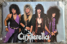 CINDERELLA Band Vintage Poster Tom Keifer Night Songs 1986 Funky Hair Metal