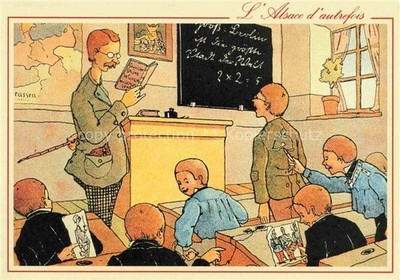 Hansi Waltz J J artist card Alsace Alsace Alsace autrefois school