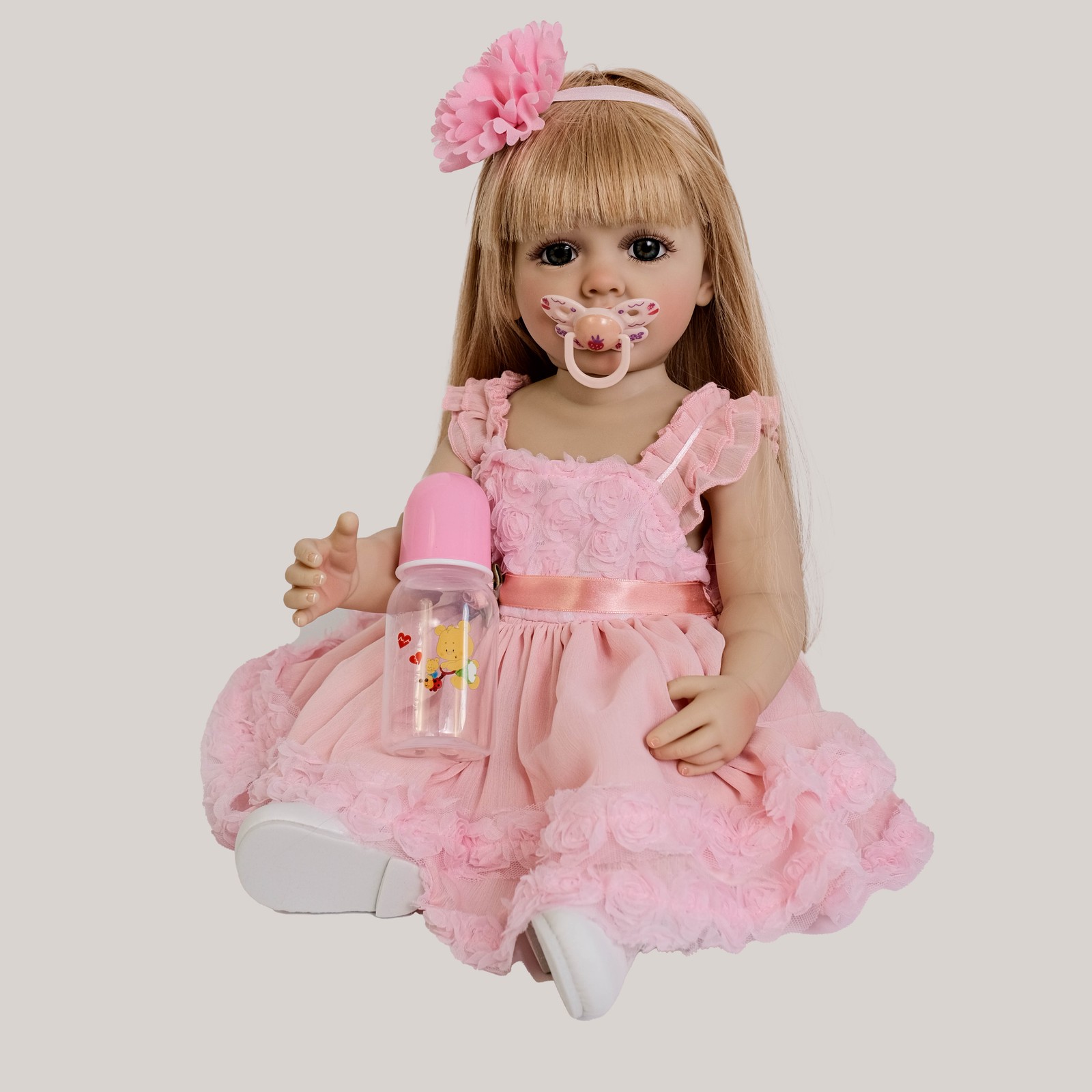 Girl 22" Reborn Baby Dolls Toddler Vinyl Full Body Infant Newborn Realistic Gift