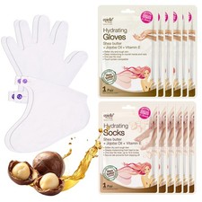 Epielle Hydrating Hand Foot Masks, Relieve 12 Piece Set, Glove Socks 12pk