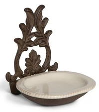 GG Collection Acanthus Grazia Metal Spoon Rest W Ceramic Insert