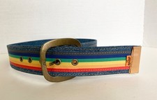 Vintage Levis Rainbow Denim Belt Unisex Size Small Vintage Clothing Pride LGBTQ