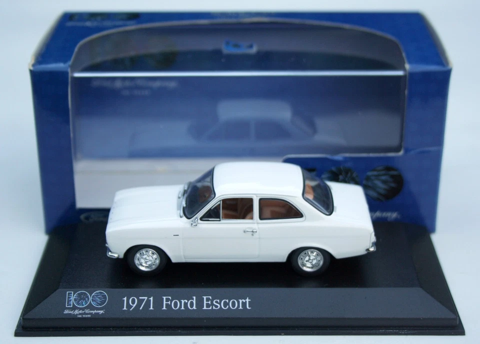 Ford Escort 1 Bj. 1967-1974,bianco,Modello speciale Minichamps "100 Anni Ford" 1 - Immagine 3 di 4