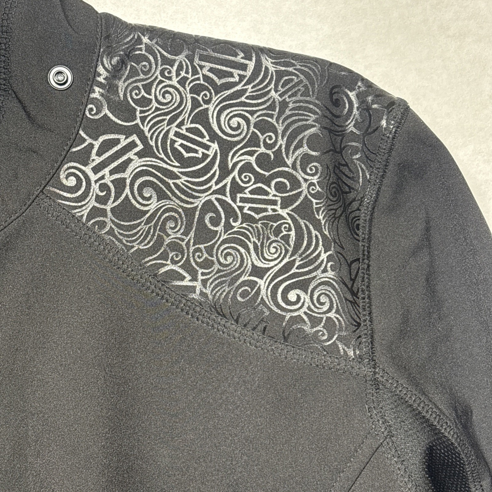 Harley Davidson Polyester Jacket Removable Hood 1… - image 7