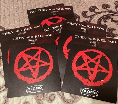 THEY WILL KILL YOU: Alamo Drafthouse promotional movie sticker! High-quality