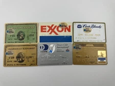 Vintage 1990s American Express exxon carte blanche dinners Credit Cards Lot of 6