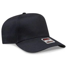 NEW BLACK OTTO HAT 5 PANEL MID PROFILE SNAPBACK VINTAGE BASEBALL A FRAME 31069