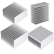 4PCS Anodized Aluminium Heat Sink 40x40x20mm / 1.57"x1.57"x0.79" Heatsink Kit...