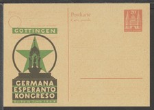 DEUTSCHLAND 1949 AOZ G&ouml;ttingen Esperanto Kongress SELTENE POSTKARTE REPROD...