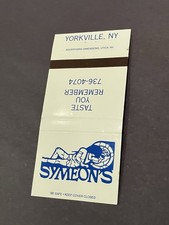 Libro de cerillas vintage de Nueva York “SYMEON’S Yorkville