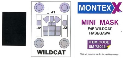 Montex 1/72 GRUMMAN F4F WILDCAT CANOPY & WHEELS PAINT MASK Hasegawa