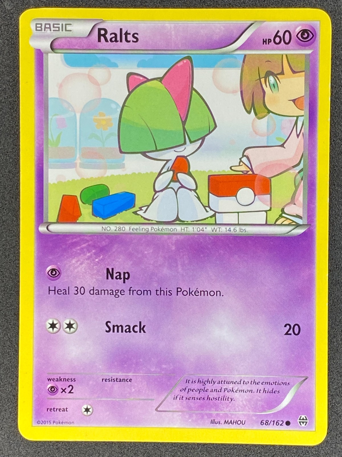 Pokémon Ralts 68/162 BKT BREAKthrough LP/NM