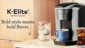 Keurig K-Elite Single Serve K-Cup Pod Coffee Maker - Brushed Silver