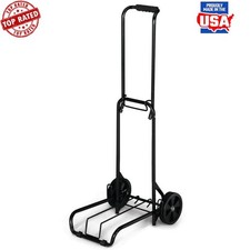Folding Luggage Cart Heavy Duty Portable Adjustable 75 Lbs Capacity Bungee Cord