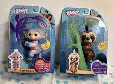 Fingerlings Interactive Baby Monkey  Baby Sloth Lot of 2 New In Box Sealed