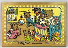 Vintage Fisher Price Bear and Cubs Children's Puzzle Complete 2/10 Ages 2 to 4
