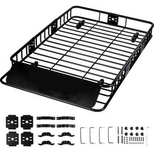Extendable Roof Cargo Basket 200LBS Fit SUV Truck Universal Roof Rack