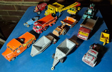 RARE VINTAGE MATCHBOX KINGSIZE MAJOR LARGE JOBLOT COLLECTION TRUCKS CARS CRANES