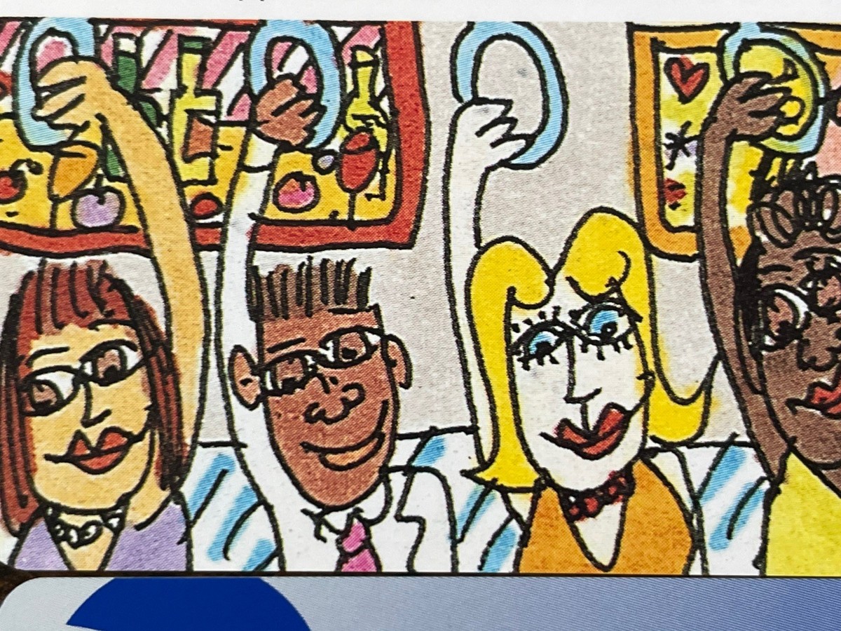 MTA Rare James Rizzi MetroCard NYC Transit 1994 Inaugural Blue