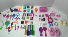 Huge Barbie Doll Accessories Lot Shoes Bags Brushes Combs Mattel Mixed