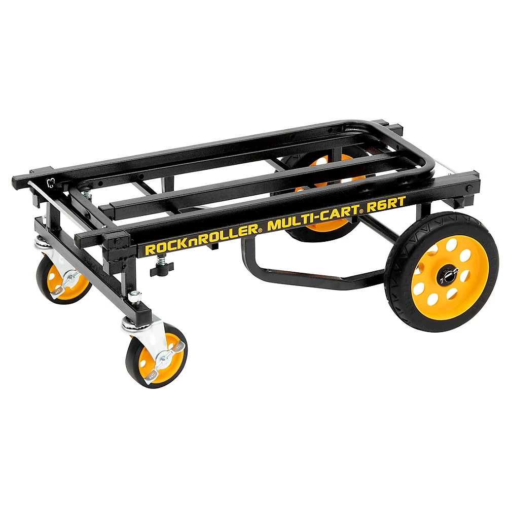 Rock N Roller R6RT Multi-Cart 8-in-1 Trans Cart Black Frame/Yellow Wheels Mini