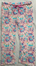 Women's Fleece Tie-Dye BOBBIE BROOKS Warm Cozy Pajama Pants Plus Size 1X 16/18