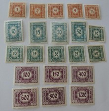 Austria 1922 - 24 Postage Due small collection unused
