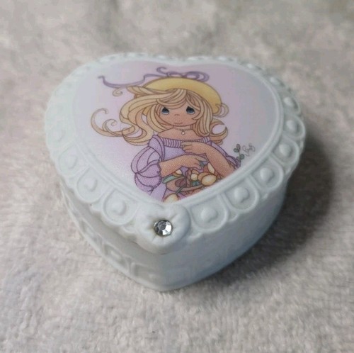 April 1996 Precious Moments Heart Shaped Trinket Box