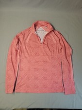 Ariat Ariattek Women  s SZ XS 1/4 Zip Up Tek Allover Print Horse Salmon Color