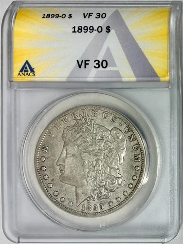 1899-O Morgan Silver Dollar, ANACS VF-30
