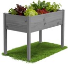 H&ZT Wooden Raised Garden Bed Outdoor with Legs Elevated Planter Garden Box