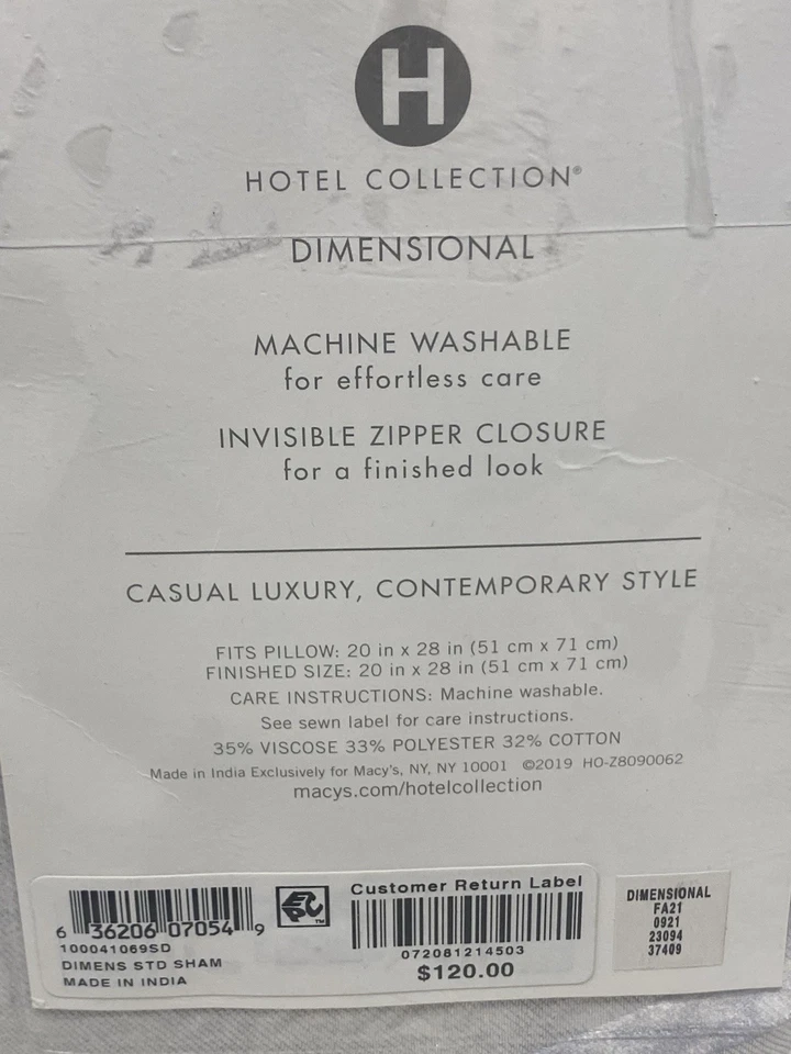 Hotel Collection Dimensional Standard Sham Nuevo Foto 4 de 4