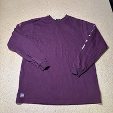 Ariat FR Roughneck Skull Logo T-Shirt Cat 2 2112 Size L Purple Long Sleeve B3