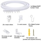 Flexible Ceiling Curtain Track Room Divider 9.8FT Bendable Adjustable Ceiling