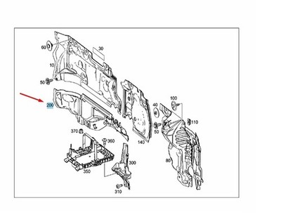 MB A V177 AMG Engine Compartment Bottom Right Partition A1776206200 NEW GENUINE