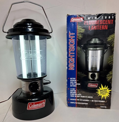 #ad Coleman Model 5355 700 Series Fluorescent Lantern W Box amp; Car Plug Tested $38.70