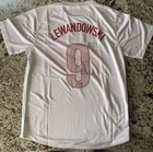 Robert Lewandowski Signed Poland Home Soccer Jersey #9 with Beckett COA