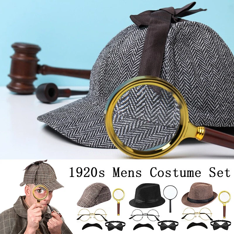 Disfraz de detective gángster Gatsby de la década de 1920 para hombre disfraces accesorios retro Foto 3 de 4